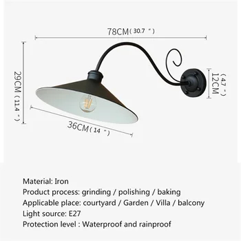 ·OULALA Zidne Lampe Vanjski Klasična Lampa Svjetlost Vodootporan Rog Oblik Kuće LED Za Trijem Vila