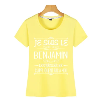 Majice Majica Ženska Je Suis Le Benjamin Les Regles Godišnje Kratka Ženska Košulja Harajuku
