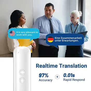 2022 Prijenosni Pametan Glas Prevoditelj Smart Instant Real Time Voice 40+Languages Travel Business Translator Za iPhone i Android