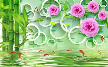 Home dekor zavjese prilagoditi Cvijet površinu vode 3D zavjese dnevni boravak zavjese Kućni Ukras