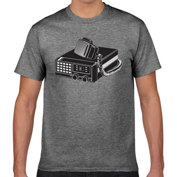 Vrhovima Korektivne Majica Za Muškarce CB radio O-izrez Vintage Geek Pamučna Muška Majica XXXL