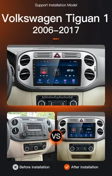 JIUYIN 4G WIFI Android 10,0 Auto Radio Za VW Volkswagen Tiguan 1 2006-2017 Auto Media video Player, GPS Navigacija 2 Din-DVD