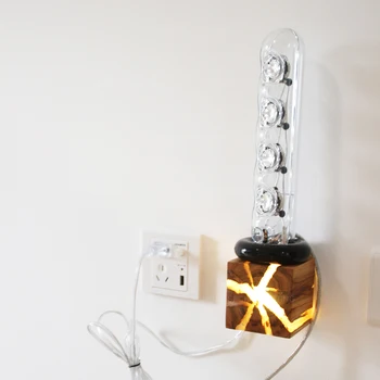 Skandinavski pukotine drvene zidne svjetiljke najnoviji kreativni dizajnerski zidna svjetiljka LED dekorativna spavaća soba zid zida hodnika stepenice rasvjeta