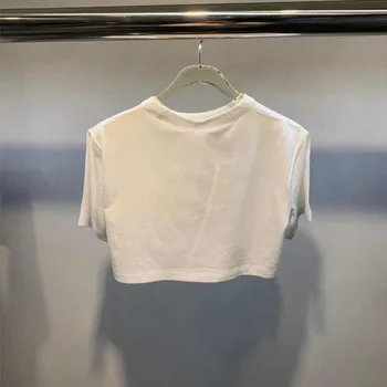 2021 Nova ljetna Svakodnevni Ženska majica Pamuk jednobojnu Visoke Kvalitete Ženska t-Shirt Besplatno Trendy Elegantne Ženske Majice T780