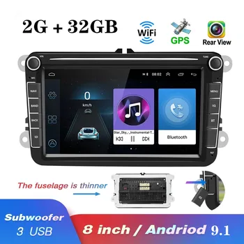 Android9 2+16 2Din Za VW/Volkswagen/Golf/Polo/Tiguan/Passat/b7/b6/leon/Škoda/Octavia auto Radio GPS wifi Auto Media player