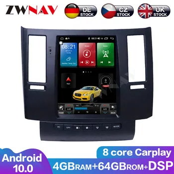 Android10 IPS Zaslon Osjetljiv na dodir Auto Media Player Glavna Jedinica Za Infiniti FX35 GPS Navigacija Multimedija DVD-Video Player Carplay