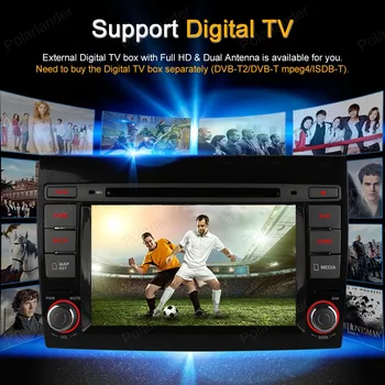 Android4.4 Auto DVD 16G ROM Podrška BT, 3G WiFi GPS DTV DAB+ TPMS Za F/iat B/ravo 2007-2012 FM AM Quad radio