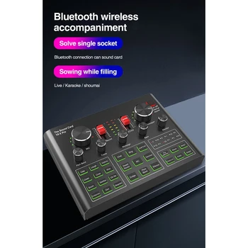 Novi Kondenzatorski Mikrofon BM800 sa Mikser Zvučne Kartice V9X PRO za Snimanje Uživo Računalo Pjevati Karaoke