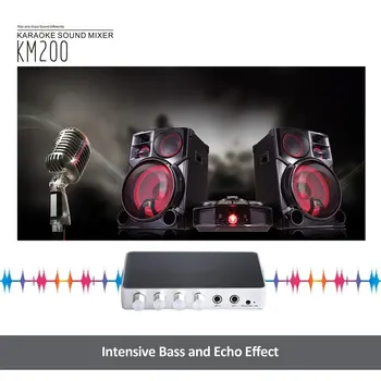 Zvuk Karaoke 4K HDMI-kompatibilnu Zvuk Karaoke Mikrofon Kartica Telefon pojedinca ili kućanstva Digitalni Echo Pojačalo Stereo Zvučni sistem Mixe