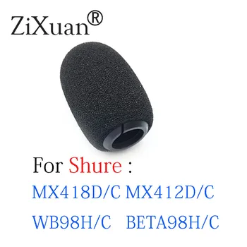 10 X Crna Spužva Snap-fit Forma Vjetrobranska Stakla Za Shure MX418D/C MX412D/C WB98H/C BETA98H/C Alat Guščiji Vrat Mikrofon