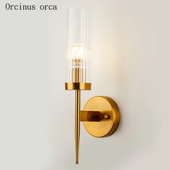 Постмодерн zlatni ekstravagantan dual glavobolja, zidne lampe dnevni boravak hodnik spavaća soba noćni lampe Skandinavski kreativni staklene zidne lampe