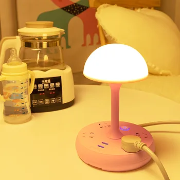 EU AU AS 1.8 M Bogata Utičnica Lampe za Kreativni Daljinski Upravljač noćno svjetlo Spavaća soba Osnovna Noćni Lampe Moderne Lampe za čitanje