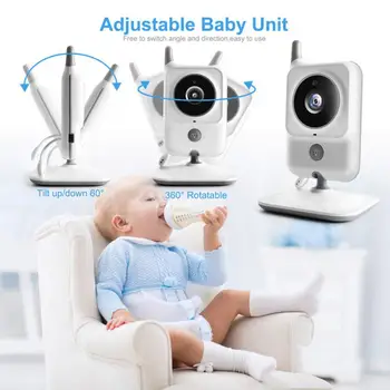 VB607 Video baby monitori I Радионяни Bežični 3.2-Inčni LCD Zaslon Usluga 2 Način Razgovora Noćni Vid Temperatura Sigurnosti Usluga Skladište S Glazbom