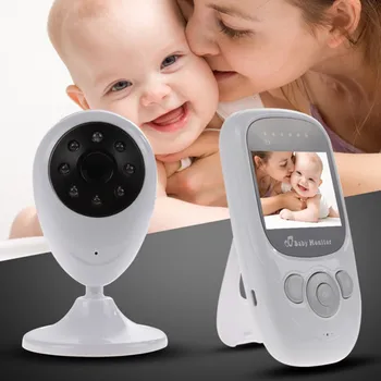 Bežična Kamera Dječji Monitor Noćni Vid Dvostrani Monitor Sna 2,4-inčni LCD Zaslon Otkrivanje Temperature Video Dječji Monitor