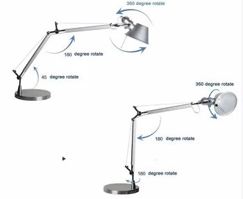 Archimedes aluminijska stolna lampa stoji lampe za nordic creative art deco stol svjetiljka s dugom rukom