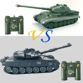 99820 T-90 VS King Tiger Battle Tank 2.4 g 9CH Radio Tank Control With Sound and Light Rc Military Vehicle for Christmas Gifts