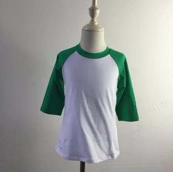 Djevojčice dječaci 100 pamuk majica dječja odjeća jednostavan prazan реглан 3/4 rukav majica na veliko