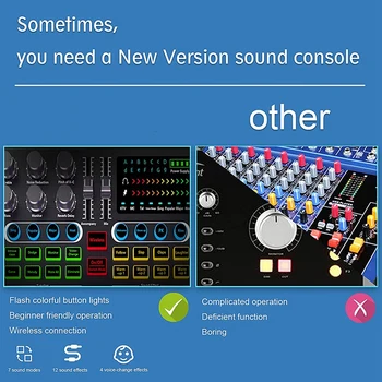 Komplet opreme za podcaste, Аудиоинтерфейс sa Zvukom DJ Mixer za izravni prijenos,Kompatibilnost igre sa PC/smartphone