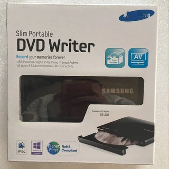 SE-208DB USB DVD Snimač Vanjski optički pogon Vanjski snimač (crna) je Novi Originalni Pravi Za Samsung