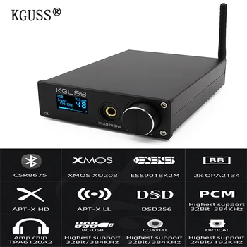 KGUSS D6 2020 Novi USB DAC XMOS ES9018K2M audio dekoder DSD Bluetooth CSR8675 5.0 APT-X pojačalo za slušalice