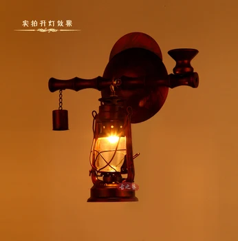 Kineski klasicni iron zidna svjetiljka Čaj Kafić prolaz svjetla starinski Mediteranski bar lampa besplatna dostava