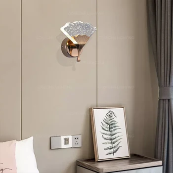 Bubble crystal wall sconces gold wall mirror lamp leaves luxury design wall lighting in bathroom corridor hodnika stepenice noćni ormarić