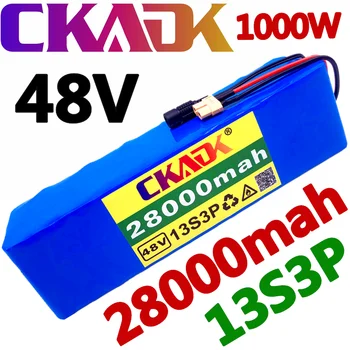 2021 Novi CKADK 48 baterija 13s3p 28Ah baterija paket, 1000 W visoki kapacitet baterija Ebike električni bicikl BMS s xt60 plug +punjač