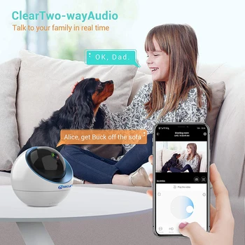 Tuya WiFi Dome PTZ kamera Radi Alexa i Google Home Bežična Kućna Sigurnost Automatsko praćenje CCTV Audio IP Kamera SmartLife
