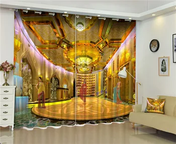Uske Prozorske Zavjese Ruska Crkva 3D Zavjese Za Posteljinu Dnevni boravak Hotel Zavjese Cortinas De Sala