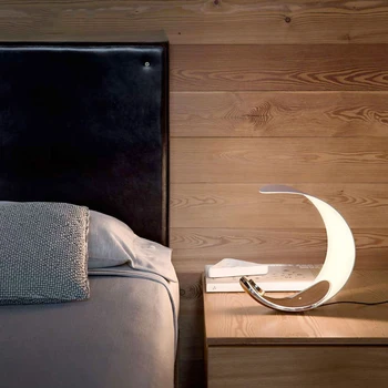 Nordijsko Luksuzna Led Lampe Za Dekorativni Dizajner Jednostavan Kabinet Spavaća Soba Polumjesec Zaslon Osjetljiv Na Noćni Svjetiljka Za Čitanje Ukrasiti Stolni Svjetlo