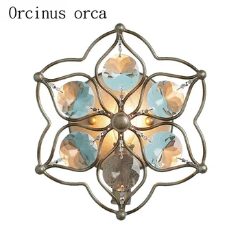 Skandinavski klasicni kristalnu zidne lampe bar dnevni boravak prolaz spavaća soba noćni romantična zaštita okoliša kristalnu zidne lampe