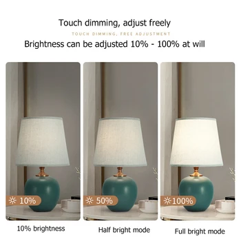 AOSONG Touch Dimmer Lampe za Moderne Keramičke Ukrasne Lampe za Kućnu Spavaće sobe