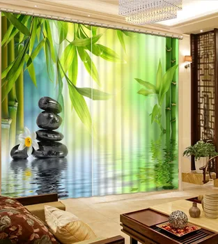 Moderno Uređenje doma Dnevni boravak Zavjese od bambusa zavjese kamene zavjese