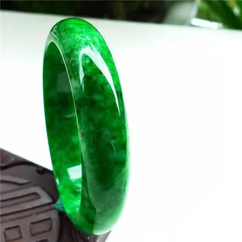Zheru nakit prirodni burmanski smaragdno-zelena 54-64 mm narukvica, elegantan nakit princeza, najbolji poklon za majke i prijateljice