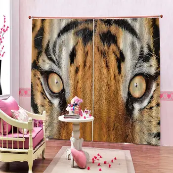 Luksuzni 3D Guste Tigar Zavjesa Za dnevni boravak Dječja soba Dekor Zavjese Po Mjeri bilo koje veličine