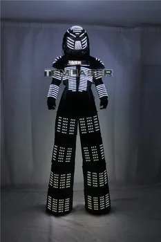 Traje de Robot LED Stilts Walker LED Light Robot Costume Odjeca Event kryoman Costume led disfraz de robot