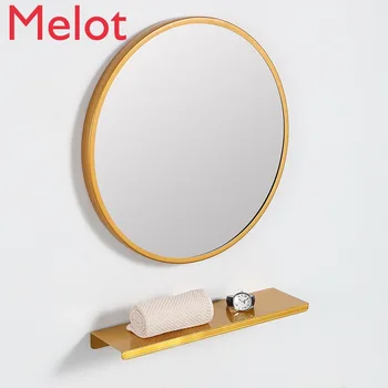 Skandinavska ogledalo za kupatilo, okruglo ogledalo za šminkanje s okvirom moderna jednostavno ogledalo ljepote kupaonica mirro