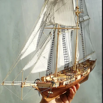 Antički Brod Građevinske Setove Model Brod Jedrenjak Igračke Harvey 1847 Halcon 1840 Jedriličarska Model Sastavljen Drveni DIY Kit Drvene Rukotvorine