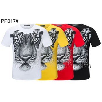 Lubanja PP Nova Moda jednobojnu Muške t-Shirt Majice Ulica Hip-Hop 3D Dijamant Tiskanih Muška Sportska majica Kratkih Rukava