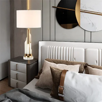 Svijetla, Moderna Mali Stolić Svjetlo Luksuzni Mramorni Dizajn Lampe Za Kućnu Led Dekorativna Za Predsoblje Dnevni Boravak Ured Spavaća Soba