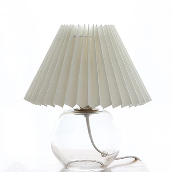 Prozirna Staklena Osnova Lampe za Korejski Stolne Svjetiljke za Spavaće sobe Lampa Dnevni boravak Home Deco Kreativni Sklopivi Abažur UBS Plug